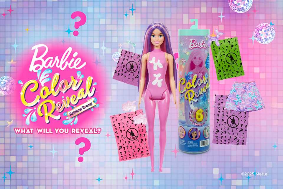 A Barbie next to some colourful fabrics.