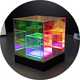 A Menkind Holographic cube desk lamp.