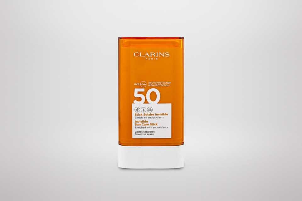 Clarins Paris Invisible Sun Care Stick SPF 50.
