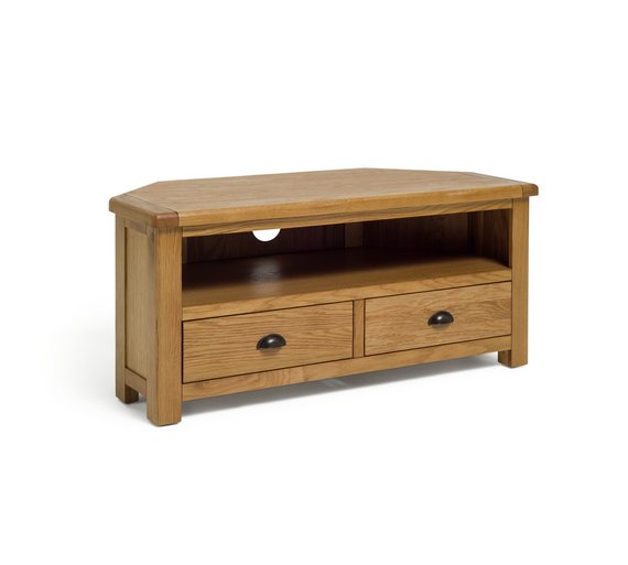 Buy Heart of House Kent Oak & Oak Veneer 2 Drw Corner TV Unit at Argos.co.uk Your Online Shop