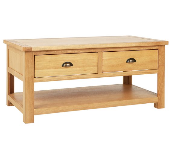 Buy Heart of House Kent Oak & Oak Veneer 2 Drawer Coffee Table at Argos