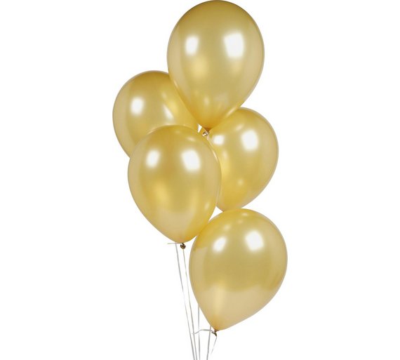 Buy Champagne Gold Balloons 50 Pack at Argos.co.uk Your Online Shop