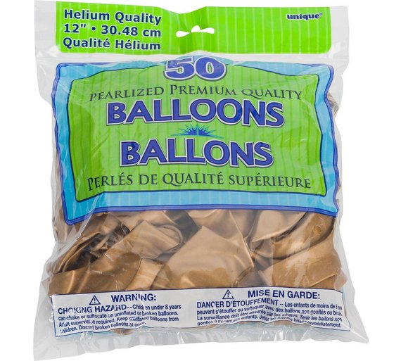 Buy Champagne Gold Balloons 50 Pack at Argos.co.uk Your Online Shop