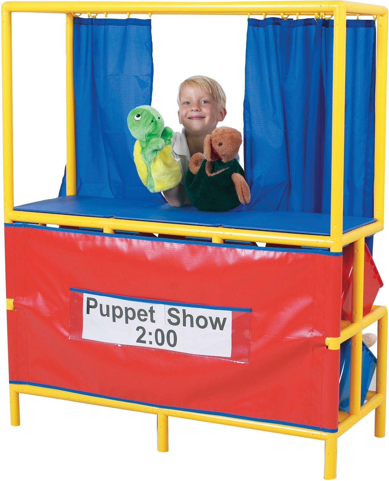 Puppet Stage and Cubbies. review