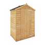 Wooden sheds.
