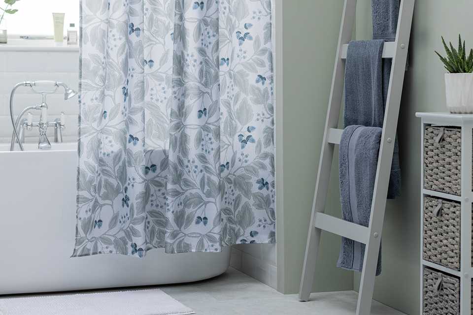 Habitat botanical anti bacterial shower curtain.