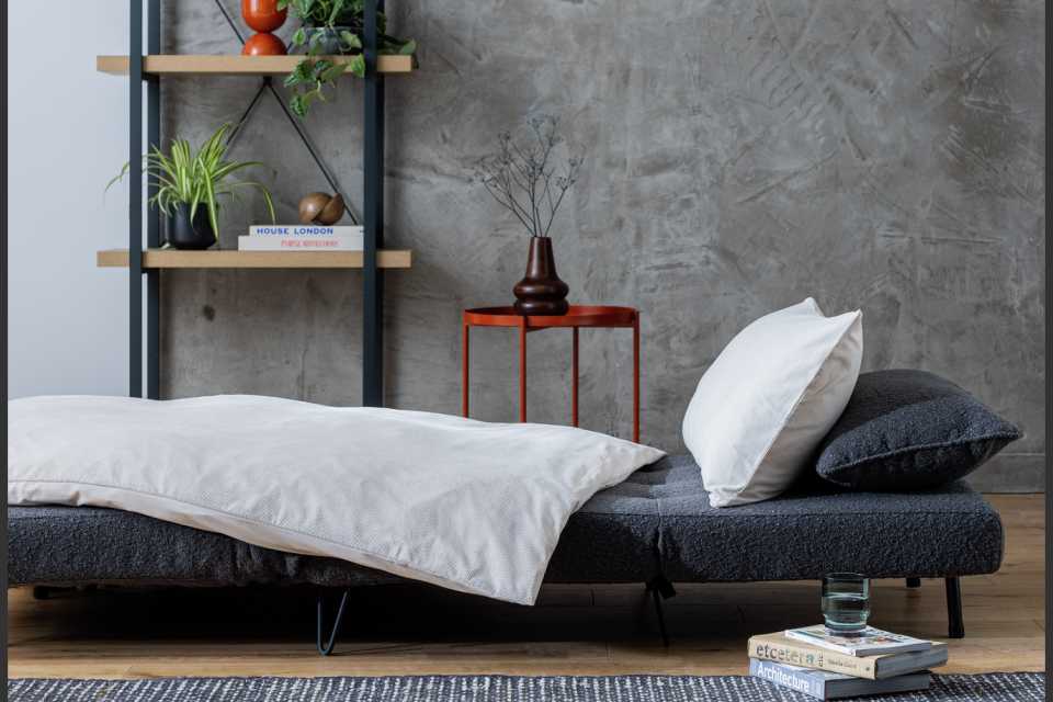 Habitat roni fabric small single chair bed.
