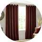 Fully lined chenille eyelet curtains in a nutmeg brown colour.