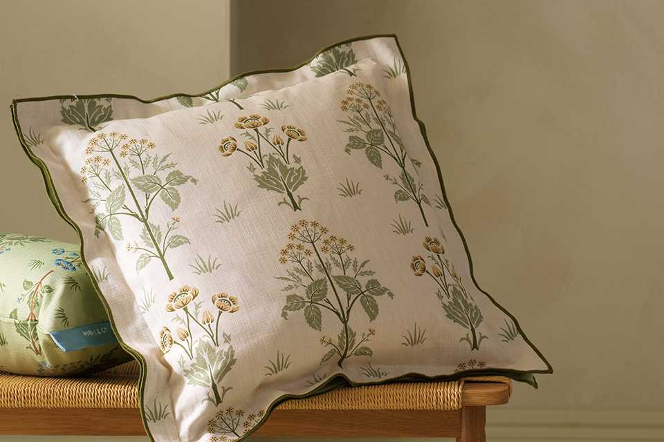 Morris and co. sweet meadow cushions.