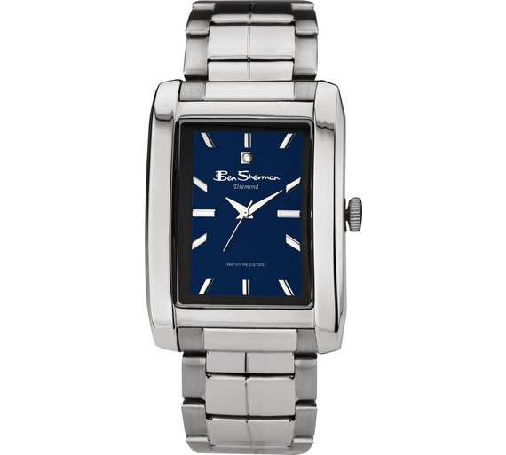 Buy Ben Sherman Men's Silver Diamond Rectangular Dial Watch at Argos.co