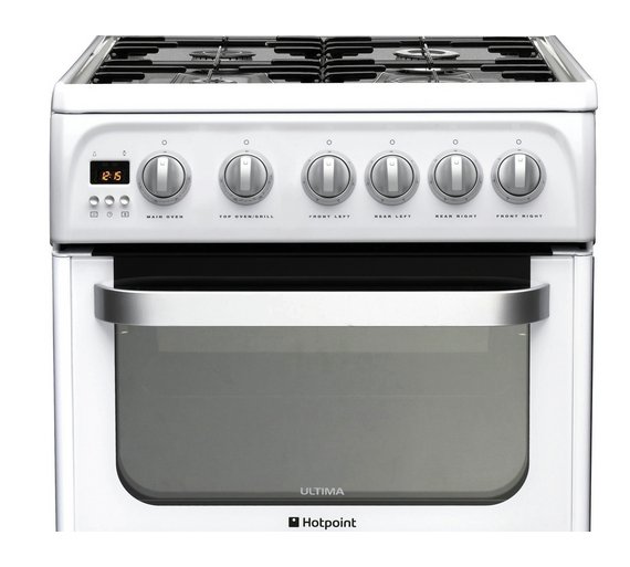 Buy Hotpoint Ultima HUG52P Freestanding Double Gas Cooker White at