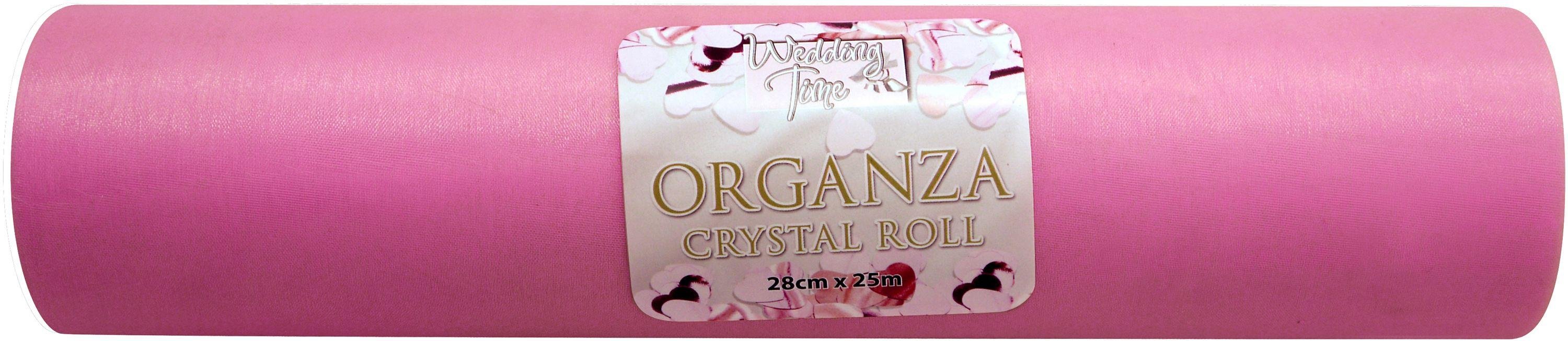 Organza 25 Metre Decorative Roll - Hot Pink. Review