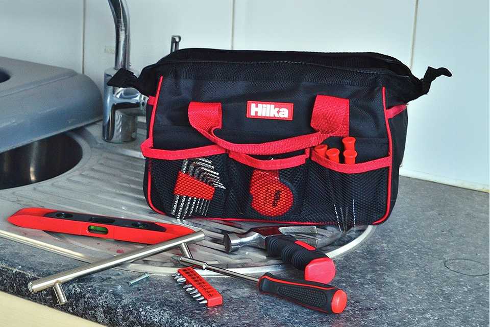 Tool box with tools