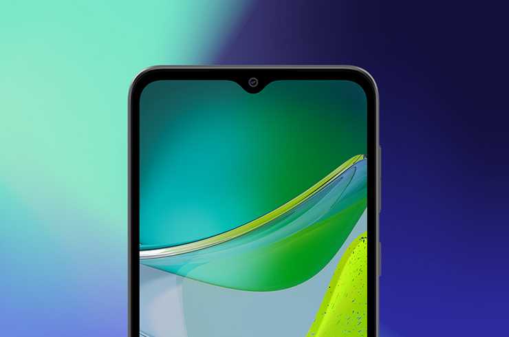 Close up view of moto e13 smartphone screen.