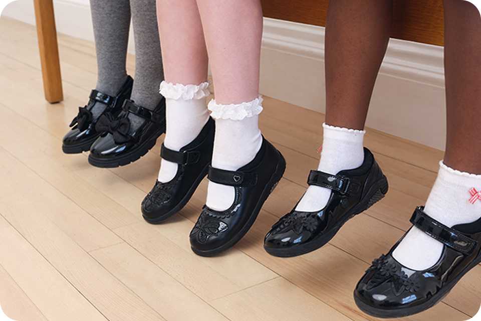 School shoes. Scuff resistant finish to the upper shoe.