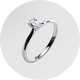 A Pure Brilliance 9ct White Gold 0.25ct Lab Diamond Ring in size I.