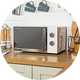 Russell Hobbs Honeycomb 700W Standard Microwave in white colour.