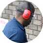 Hilka Collapsible Ear Defenders in red.