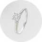 A Revere 9ct White Gold 0.20ct Diamond Engagement Ring in size J.
