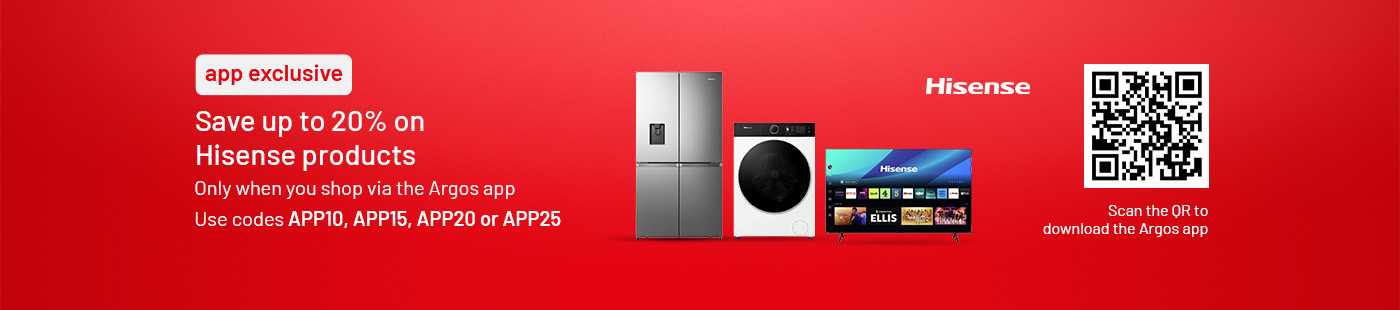 Save up to 20% on selected Hisense products. Scan the QR code to download the app.