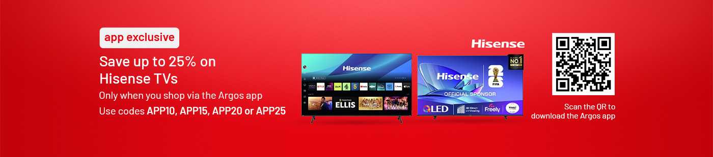 Save up to 25% on selected Hisense TVs. download the app.