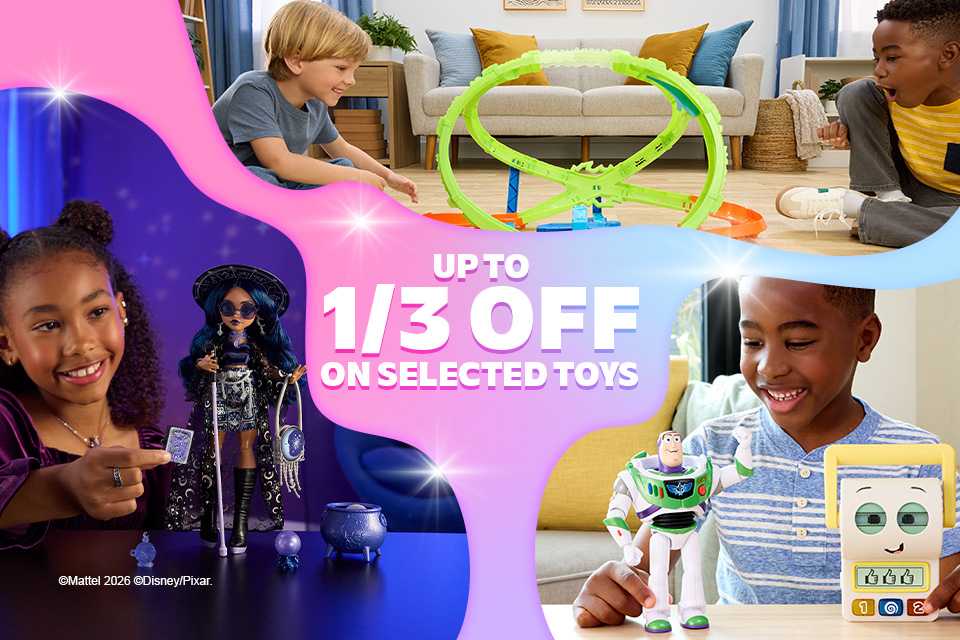Save up to 1/3 on brands you love. Discover savings from Barbie to Hot Wheels.