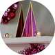 Habitat Assorted Christmas Tree Shaped Ornaments in Pink & Red.