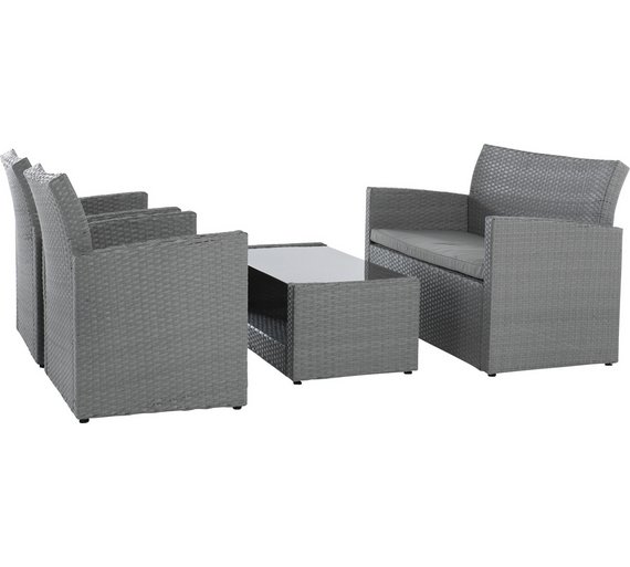 Buy Collection Havana Rattan Effect Grey 4 Seater Sofa Set at Argos.co