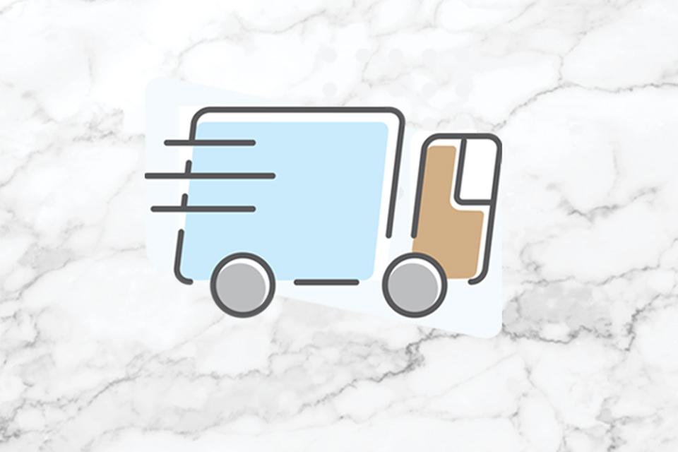 Van delivery graphic.