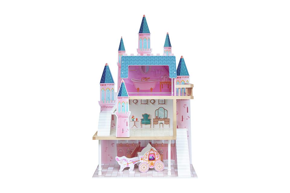 Fantasy castle & carriage doll house.