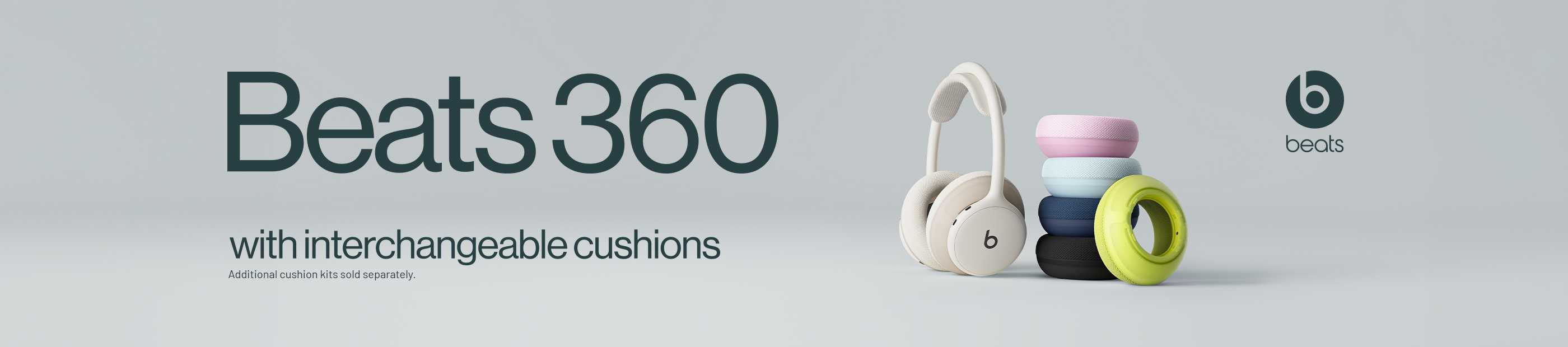 Beats. Beats 360 with interchangeable cushions. Additional cushion kits sold separately.