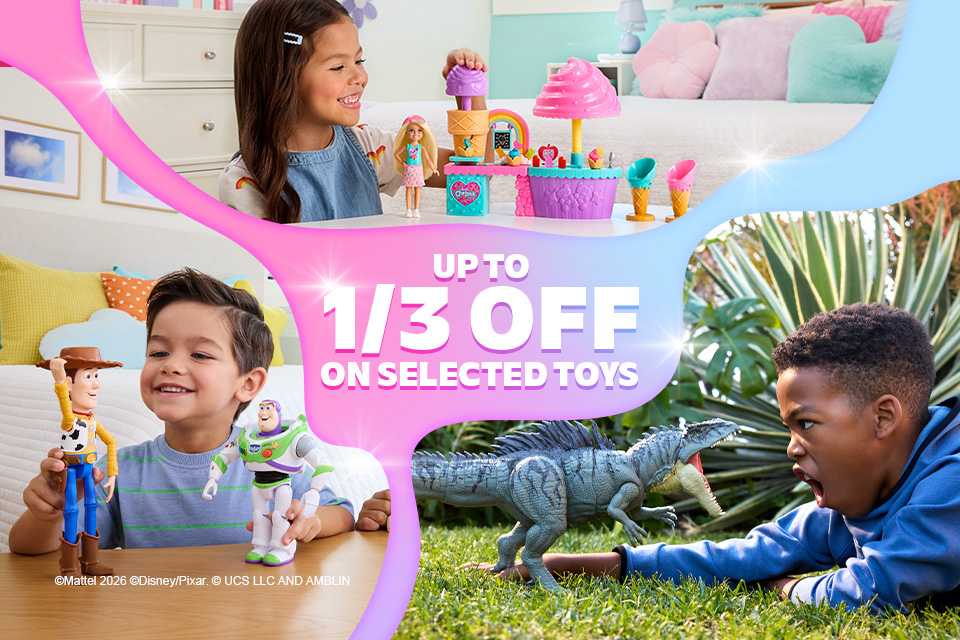 Save up to 1/3 on brands you love. Discover savings from Barbie to Hot Wheels.