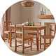 An Argos Home rectangular wooden dining set in a dining room.