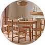 An Argos Home rectangular wooden dining set in a dining room.