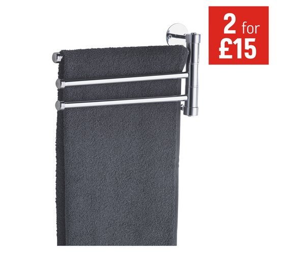 Buy HOME Wall Mounted Towel Rail - Chrome at Argos.co.uk - Your Online Shop for Towel rails and ...