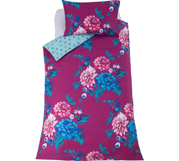 Buy HOME Liberty Plum Bold Floral Bedding Set Single at Argos.co.uk