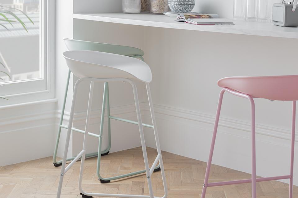 Argos Home Nexa Bar Stool - White.