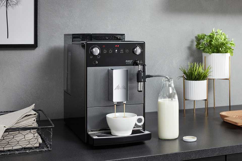 A Melitta Avanza bean-to-cup coffee machine.
