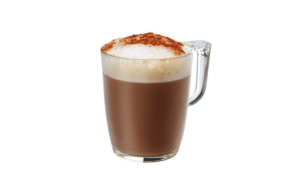 A cup of mocha coffee.