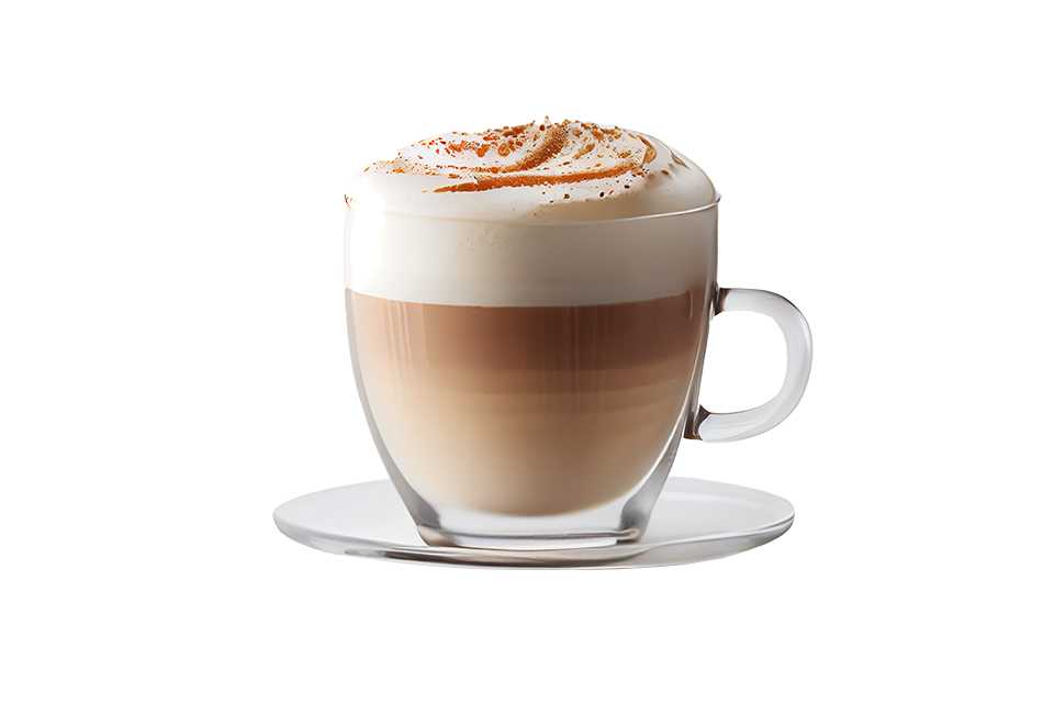 A cup of cappuccino.