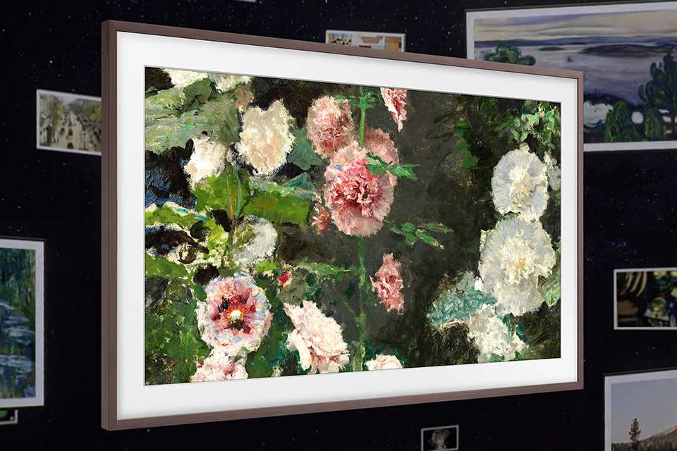 A Samsung The Frame Lifestyle 4K QLED smart TV.