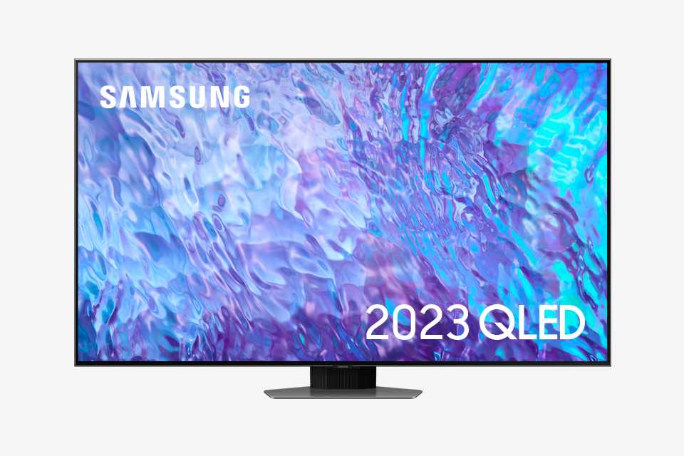 A Samsung Q80C QLED 4K HDR smart TV.