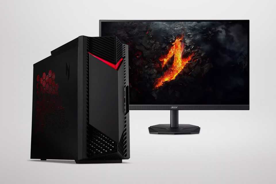 An Acer Nitro N50-650 i5 16GB 512GB Gaming PC & 24in Monitor.