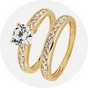 Engagement ring set.