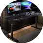 A black X-Rocker Cougar XL Height Adjustable Gaming Desk.