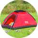 Pro Action 2 Person 1 Room Dome Tent in red colour.