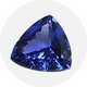 A triangle tanzanite.