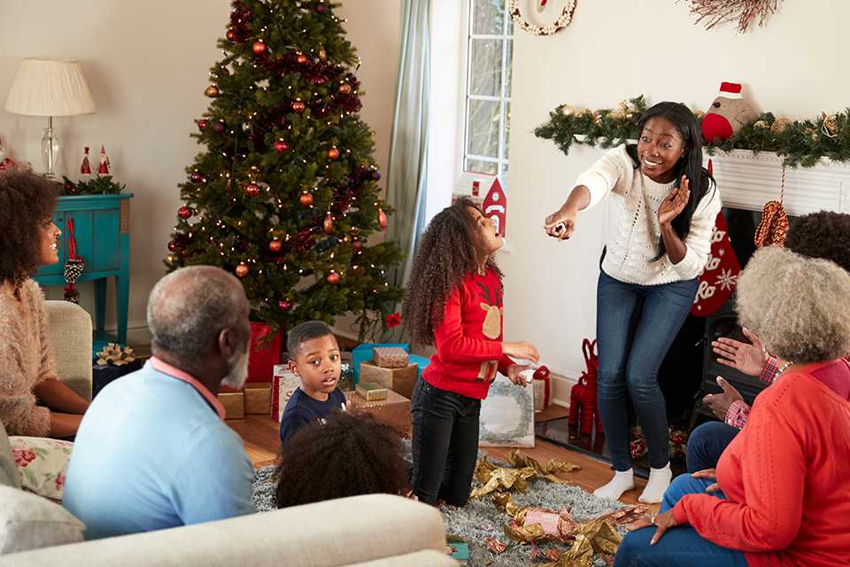 family at christmas
