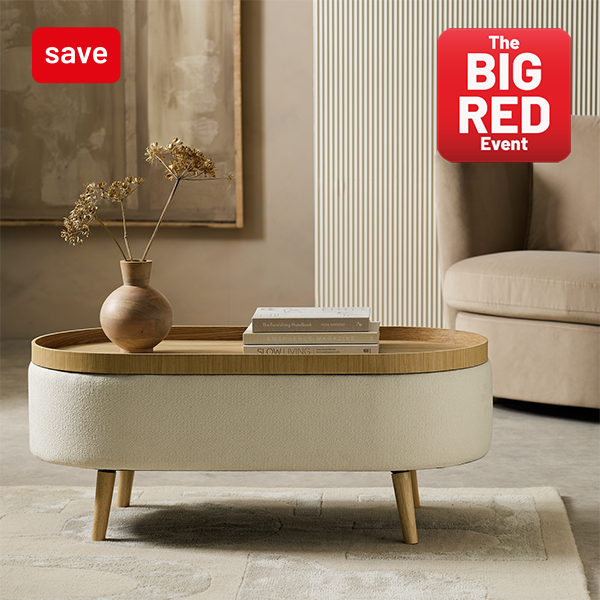 The Big Red Event. Save up to 30% on selected furniture. Use code RED10, RED20 or RED30.