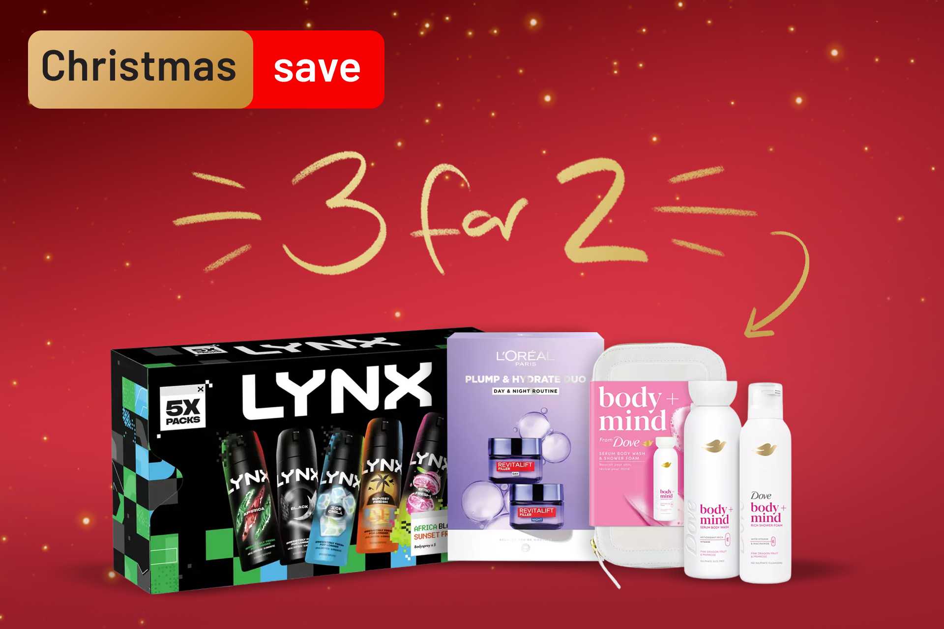 Shop 3 for 2 on selected beauty gifting.